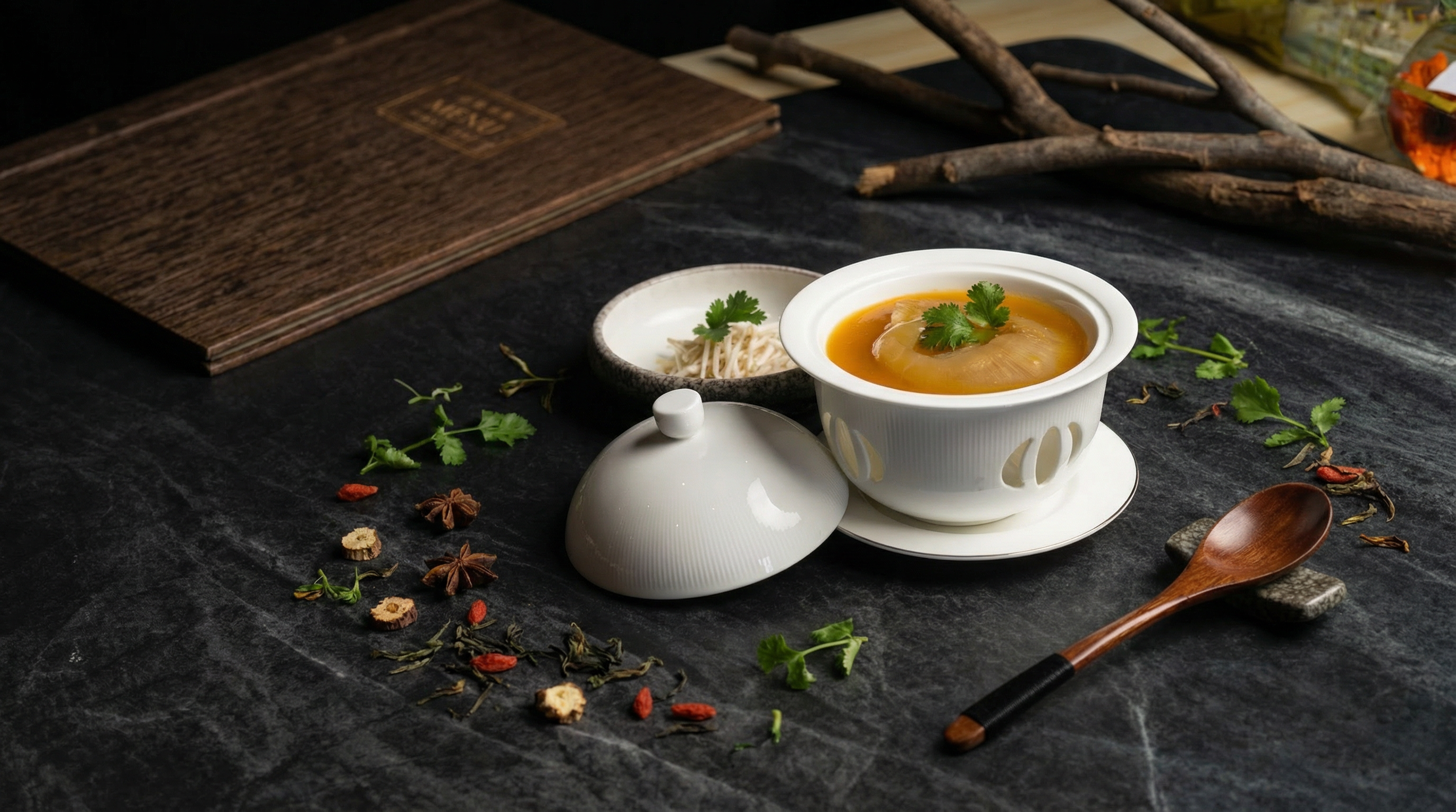 红烧中鲍翅 BRAISED SUPERIOR SHARK'S FIN